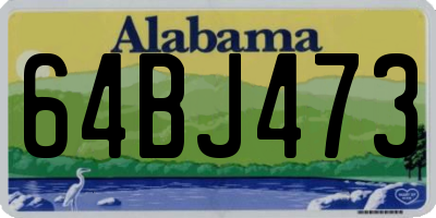AL license plate 64BJ473
