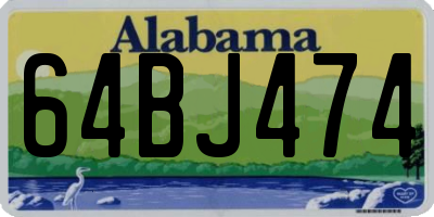 AL license plate 64BJ474
