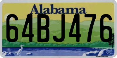AL license plate 64BJ476