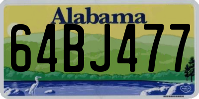 AL license plate 64BJ477