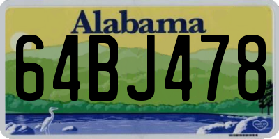 AL license plate 64BJ478