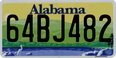 AL license plate 64BJ482