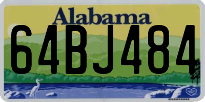 AL license plate 64BJ484