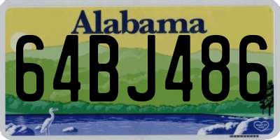 AL license plate 64BJ486