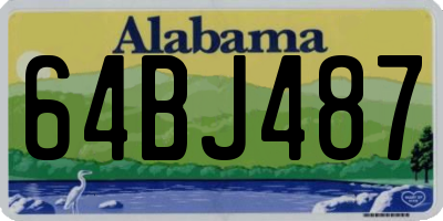 AL license plate 64BJ487
