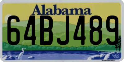 AL license plate 64BJ489
