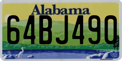 AL license plate 64BJ490