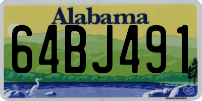 AL license plate 64BJ491