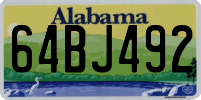 AL license plate 64BJ492