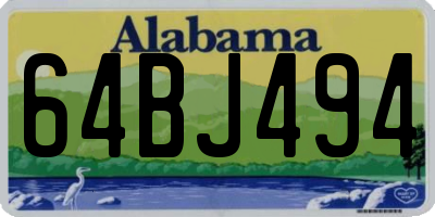 AL license plate 64BJ494