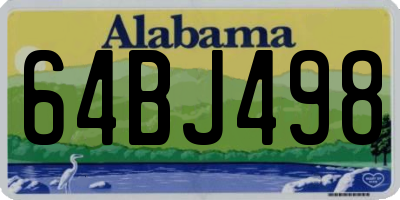 AL license plate 64BJ498