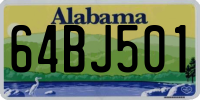 AL license plate 64BJ501