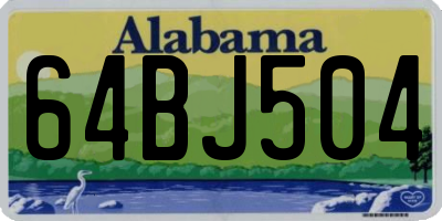 AL license plate 64BJ504