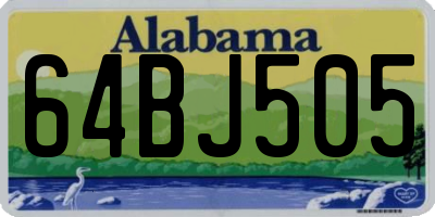 AL license plate 64BJ505