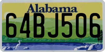 AL license plate 64BJ506