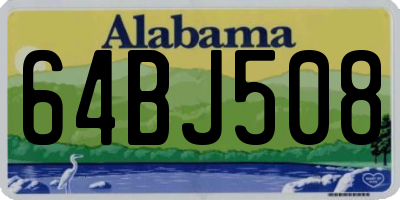 AL license plate 64BJ508