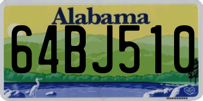 AL license plate 64BJ510