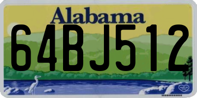 AL license plate 64BJ512