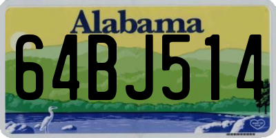 AL license plate 64BJ514