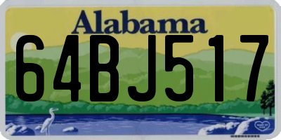 AL license plate 64BJ517