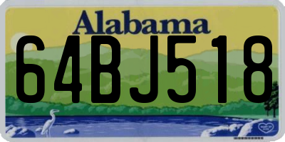AL license plate 64BJ518