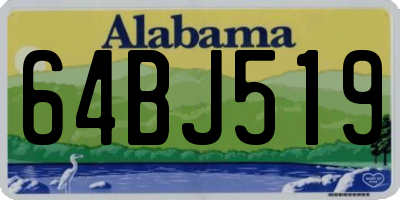 AL license plate 64BJ519