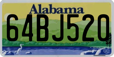 AL license plate 64BJ520