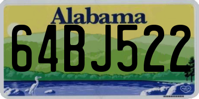 AL license plate 64BJ522