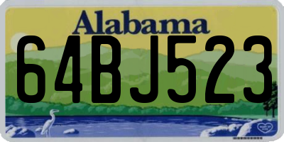 AL license plate 64BJ523