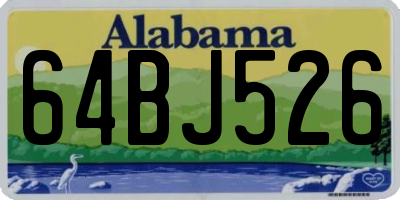 AL license plate 64BJ526