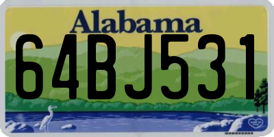 AL license plate 64BJ531