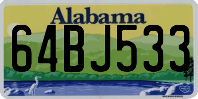 AL license plate 64BJ533