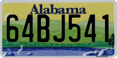 AL license plate 64BJ541