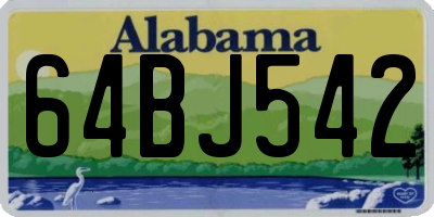 AL license plate 64BJ542