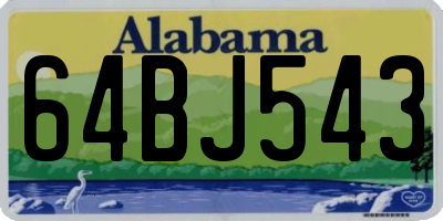 AL license plate 64BJ543