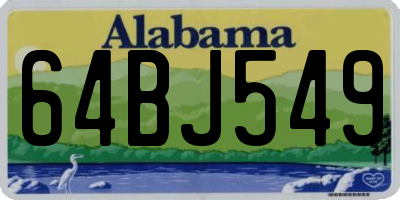 AL license plate 64BJ549