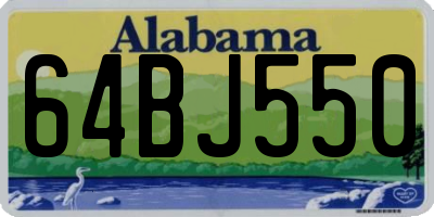 AL license plate 64BJ550