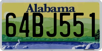 AL license plate 64BJ551