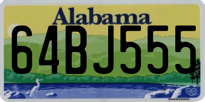 AL license plate 64BJ555