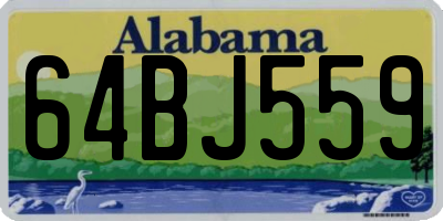AL license plate 64BJ559