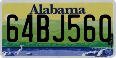 AL license plate 64BJ560