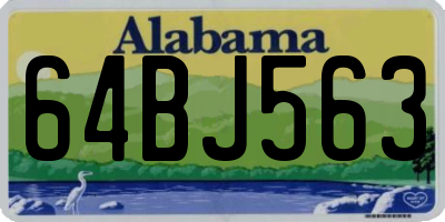 AL license plate 64BJ563