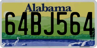 AL license plate 64BJ564