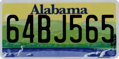AL license plate 64BJ565