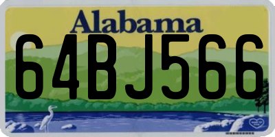 AL license plate 64BJ566