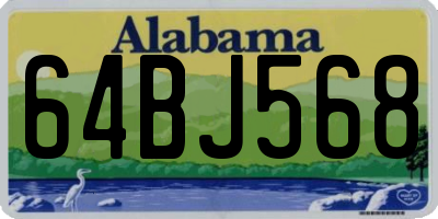 AL license plate 64BJ568