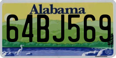 AL license plate 64BJ569