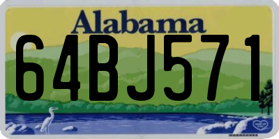 AL license plate 64BJ571