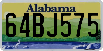 AL license plate 64BJ575