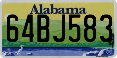 AL license plate 64BJ583